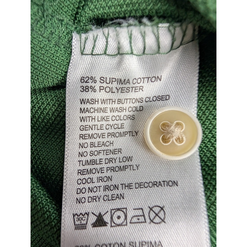 Tommy Bahama Polo Shirt Men's LT Green Supima Cotton Blend Logo *Stains‎ - Picture 14 of 16